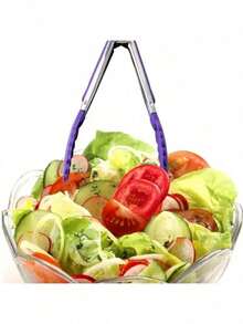 1pc Small Kitchen Tongs, 7-Inch Mini Food Tongs, Heat-Resistant Nylon Tong Heads For Cooking, Serving, Grilling, BBQ, Salad, Kitchen Gadgets, Baking Tools - Multicolor - View 4