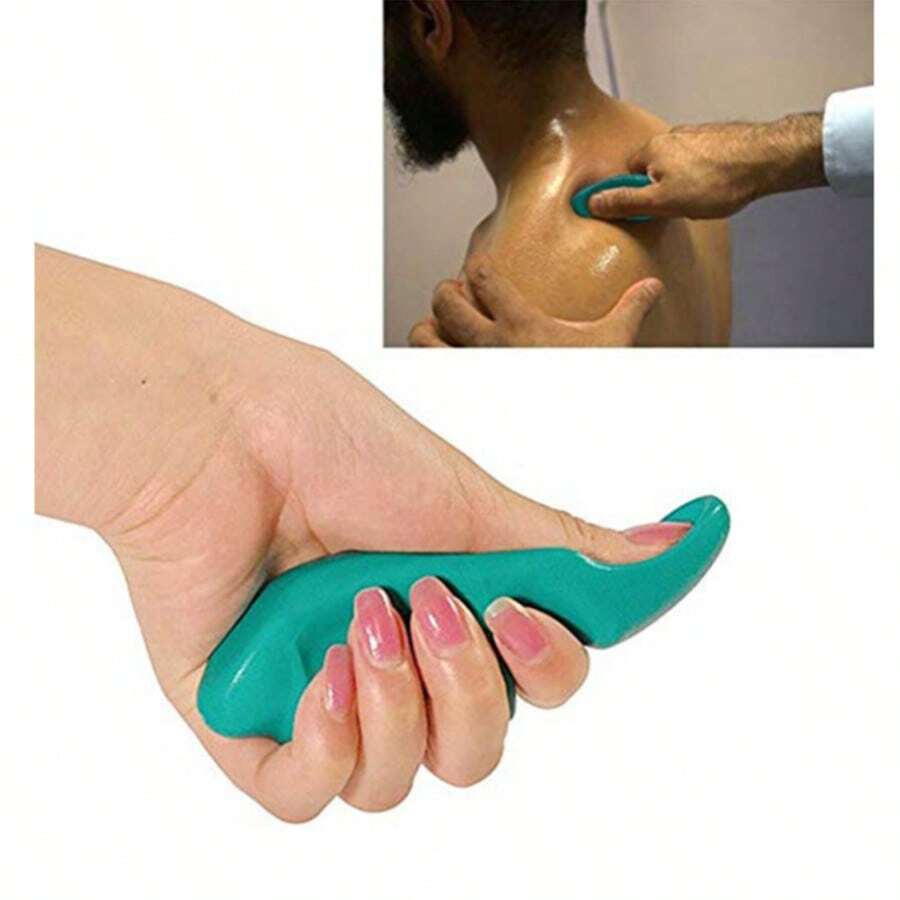1pc Mini Green Thumb Massager Acupressure Tool For Body Relax Pain Relief Home Gym Sport Health Care - 綠色 - 查看 1