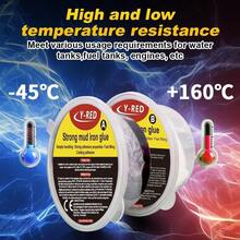 Pegamento de barro de hierro Y-RED, adhesivo de arcilla multifuncional, masilla de unión ultra resistente para reparaciones de metal, madera y tuberías - masilla metálica - Ver 5