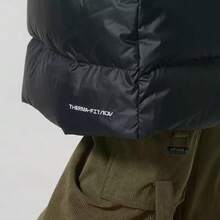 Nike Men's Sporty Casual Warm Mid-Length Hooded Down Jacket - Black - View 7