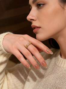 1 chiếc nhẫn hình vương miện đính đá, phụ kiện cao cấp, sang trọng, độc đáo và tinh tế dành cho nữ. - vàng - Xem 6