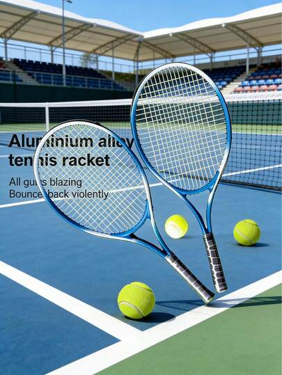 1 Juego de 2 Raquetas de Tenis Unisex, Disponibles en Rojo, Azul y Rosa, Incluye 1 Juego de Pelotas de Tenis, Ideal para Jugadores de Tenis Profesionales y Principiantes, Raquetas de Tenis Ligeras y Duraderas de Alta Calidad con Estuche de Transporte, Adecuadas para Entrenamiento de Principiantes y Deportes al Aire Libre, Gran Regalo para el Día de San Valentín o Pascua