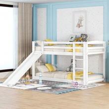 Bunk Bed For Children And Teenagers, Kids' Bed With Slide, Solid Wood Frame, Easy Assembly, 90 X 200 Cm, White - White - View 4