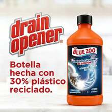 BLUE ZOO 500ml – Elimina eficazmente atascos de cabello, grasa y residuos en desagües de cocina, baño y tuberías. Fórmula potente de acción rápida, segura para tuberías de metal y plástico. Sin fragancia fuerte, líquido de fácil aplicación, ideal para uso doméstico, previene y resuelve problemas de obstrucción, manteniendo el flujo de agua libre.destapacaños para baño,destapador de tuberias,destapa tuberías. - Líquido - Ver 1
