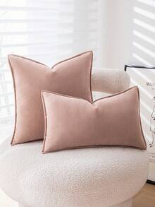 1 chiếc vỏ gối trang trí vuông bản rộng, chất liệu chenille màu xanh lá cây, họa tiết xương cá, phong cách Bohemian, mềm mại và dày dặn, phù hợp cho ghế sofa, phòng khách, phòng ngủ, mọi mùa. - Màu xanh đuôi chuột - Xem 10