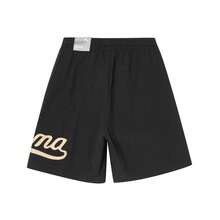 Puma 春夏时尚大Logo轻薄男士抽绳直筒梭织跑步短裤 63094101 - 黑色 - 查看 2