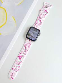 1条海洋元素鲨鱼图案硅胶表带，兼容 38mm 40mm 41mm 42mm 44mm 45mm 49mm（S10 42mm）（S10 46mm），时尚柔软硅胶运动表带，适用于 Ultra 2 S10 SE 9 8 7 SE 6 5 4 3 2 1系列，适合日常佩戴和度假。 - 彩色 - 查看 3