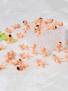 10 món đồ trang trí tiệc mừng em bé, búp bê nhựa mini, đồ dùng trang trí tiệc, trò chơi đá viên, phụ kiện trang trí. - Nhiều màu - Xem 1