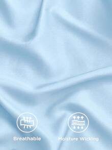 Hotel Quality Luxury Flat Sheet – Wrinkle-Free Solid Blue Bedding - Baby Blue - View 3