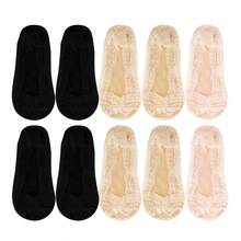 1/5/10 Pairs Boat Socks Slippers Fashion Sexy Lace Invisible Sock Hollow Silicone Non-Slip Breathable Thin Comfortable Spring Summer Women Socks - Multicolor - View 10
