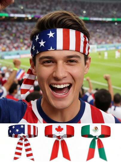 1 pièce Bandeau de sport extensible avec impression d'équipe de football - Serre-tête élastique unisexe pour hommes et femmes, accessoires de fitness et d'entraînement