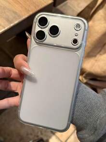 极简透明亮面摄像头保护手机壳，兼容 17 Pro Max、17 Pro、17 Air、16 Pro Max、15、14、13 Pro Max，磨砂透明后盖 - 無色 - 查看 4