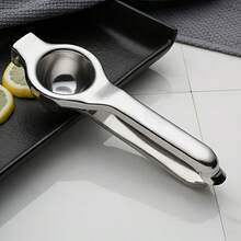 1/2件不鏽鋼手動柑橘壓榨器，銀色檸檬榨汁機，附人體工學手柄與防滑底座，易清洗水果壓榨器，適用家用廚房、酒吧、商用，居家臥室裝飾，適合聖誕節與父親節禮物 - 彩色 - 查看 9