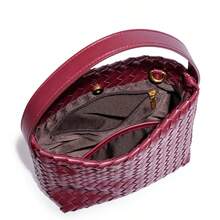 Luxury Woven Faux Leather Hobo Bag For Women, Adjustable Strap Crossbody Shoulder Bag, Fashion Handbag For Commute & Dating - Multicolor - View 9
