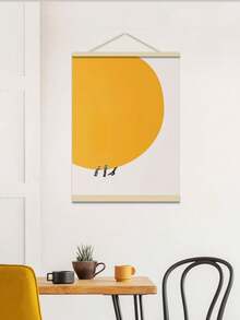 1pc "We Can Move The Sun Together" Abstract Sun Canvas Wall Art Poster, Unframed Decorative Gift - Multicolor - View 3