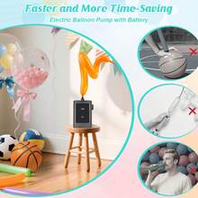 三合一多功能电动气泵，派对长气球260充气泵，可充电电动气泵，适用于篮球、足球、排球等运动，家用真空吸气泵，带USB充电线，充气放气一体，方便派对、婚礼、返校季等场合使用。 - 深灰色 - 查看 5
