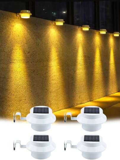 1pc Solar LED Fence Light - Outdoor Solar Lights For Outdoor Garden, Front Door, Railing And Deck Safety Lighting