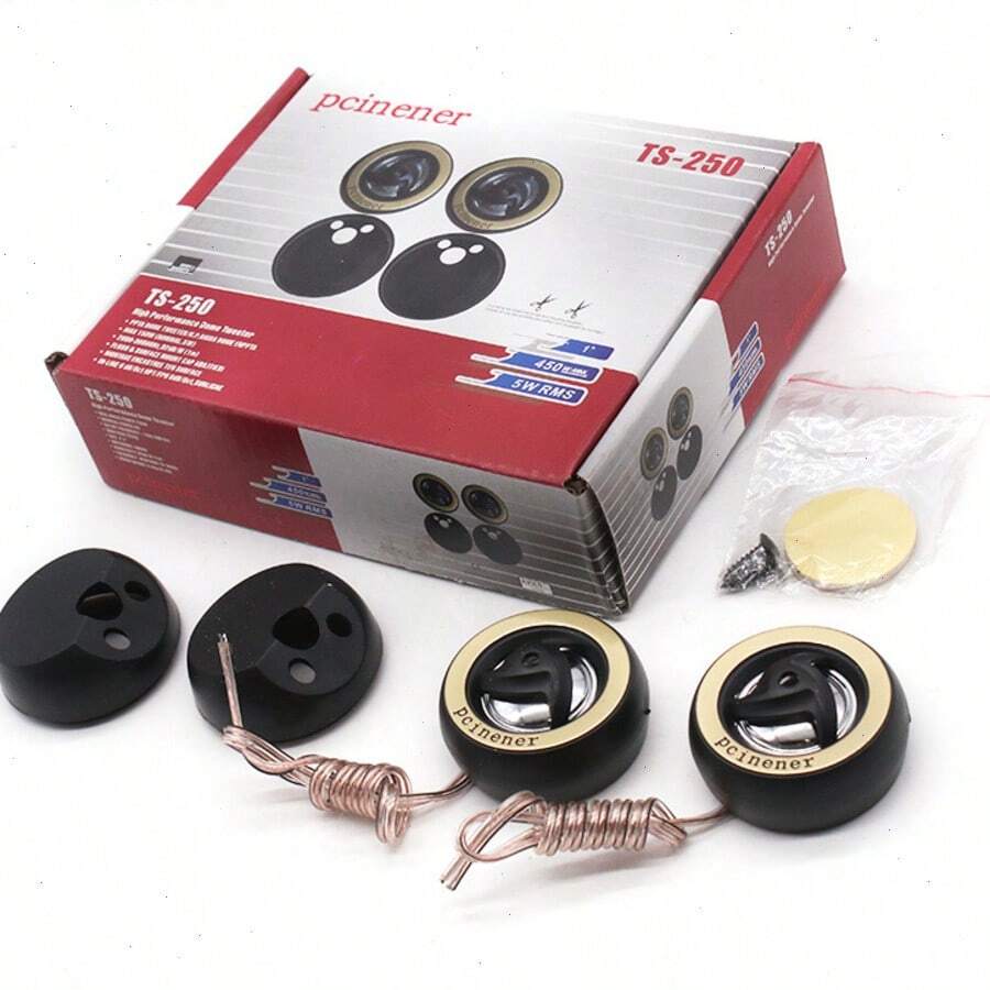 2pcs Mini Car Tweeters, Piezoelectric Coil Tweeter, Car Small Tweeter Stereo TS-250