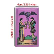English Pink Classic Tarot Cards Game, Leisure Gathering Festival Cards, Party Game Activities - Pink - View 3