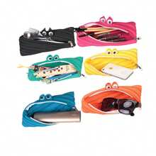 卡通趣味小怪兽拉链铅笔盒，INS一拉创意铅笔袋。趣味文具，减压文具，可爱简约铅笔盒。大容量文具袋，学生用品，返校礼物。 - 拉鍊筆袋 - 查看 6