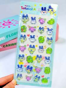 1pc Cartoon Crystal Stickers, Cute 3D Relief Stickers For Kids - Multicolor - View 10
