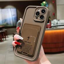 Religious 2pcs Set: Brown Self-Adhesive Card Holder/Card Slot Phone Case/Card Holder And Cardholder High-End Fashion Protective Case Compatible With IPhone 16/15/14/13/12/11 Pro Max 8 7 Plus SE2 SE3, Galaxy S22/23/24/S25, A04 A05 A06 A07 A17 A14 A15 A16 A24 A25 A34, Note 7/8/9/10/11/12/13/14, 9/10/12/13C/14C, A5, MOTO, Honor X, HW, C53 C55 - Brown - View 4