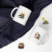 60pcs Stickers Of Cartoon Engineering Vehicles - Waterproof Vinyl, Suitable For Laptop Cases, Mobile Phone Covers, Guitars, Skateboards, Etc. - Cartoon Aesthetic DIY Scrapbook, Children's Gift - A - View 6