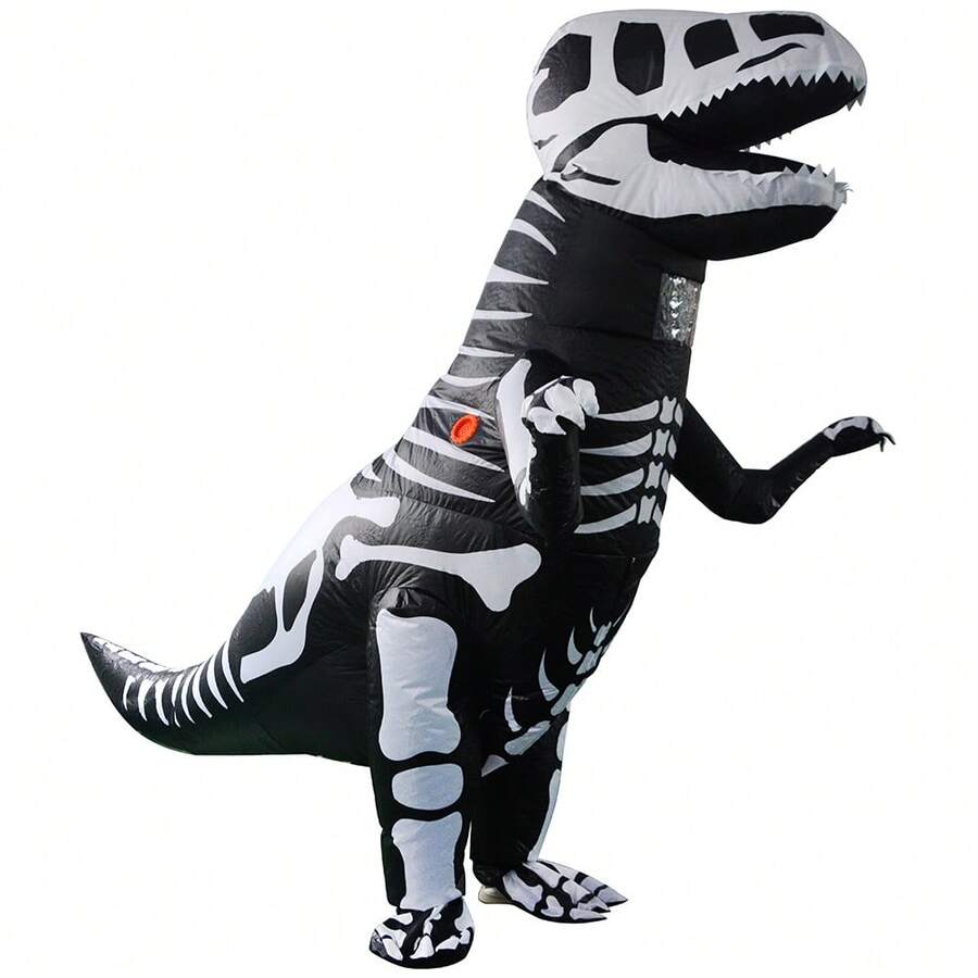 Inflatable Zombie/Dinosaur Costume For Adult Party, Halloween Trick-Or-Treat/Christmas Gift/Valentine's Surprise! Fits Height 1.5-2m, Includes Air Blower, Batteries Not Included - Zombiemon - View 1