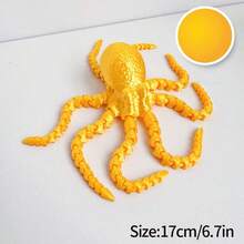 Octopus Toy - Flexible Fidget Toy - Sensory Stress Relief Desktop Decor Gift - Multicolor - View 4