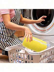 Shoe Wash Bag, Washing Shoe Bag, Washing Machine Shoe Bag, Washing Machine Shoe Net With Zipper, Protects Shoes From Damage (Yellow 2 Pieces) - View 5