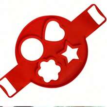 1pc Geometric Pattern Silicone Egg Mold, Round Egg Cooking Mold, Non-Stick Egg Shaper For Breakfast Cooking - Multicolor - View 13