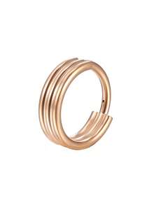 Pendientes de aro triple con bisagra de acero inoxidable 316L para la nariz/septum, joyería de perforación corporal unisex - Multicolor - Ver 6