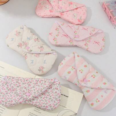 Cute Strawberry Portable Eyeglass Case, Women's Eyewear Storage Pouch, Scratch-Resistant Glasses Protector, Fashion Glasses Storage Bag