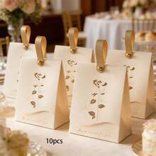 10pcs/Pack Wedding Party Gift Candy Box, High-End Paper Box, Souvenir, Birthday Party, Suitable For Various Festivals And Anniversaries - View 2