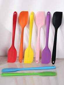1/4/8pcs Silicone Spatula, Butter Knife, Cream Scraper, Cake Scraper, Heat Resistant Baking Tools - View 7