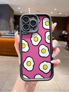 可爱煎蛋涂鸦手机壳，兼容 17 Air、16 Pro、15 Pro Max、14、13、12、11，磨砂防摔创意高端保护壳 - 高竹煎蛋 - 查看 6