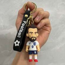 Football Star Keychain Accessory, Small Pendant, PVC Soft Rubber Bag Charm, Jersey Keychain - Multicolor - View 11