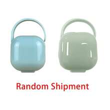 Pp Pacifier Box Portative Storage Nipple Holder With Handle Sterilizable Dustproof Eething Stick Teat Case Personal Item Organizer Travel Essential Initial Name 26 Letters Pattern Green Colour Random Shipment - Mint Blue - View 3