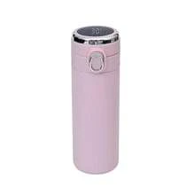 1pc 420ML/14.2oz Touch Temperature Display Insulated Tumbler, Large Capacity Bounce Lid Stainless Steel Vacuum Flask, Smart Pea Cup Temperature Sensing Water Bottle, Luxurious For Cycling, Backpacking, Office, Car, School, Party, Camping - Multicolor - View 12