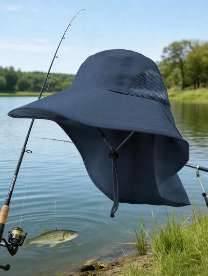Men's And Women's Sun-Protective Hats (Trousers Caps), UV-Resistant. For Hiking, Beach Use, Fishing, Summer Hunting. Large Shawl. Summer Wide-Brimmed UV-Resistant. The Middle Part Of The Tricorne Hat Has A Cover. Suitable For Both Men And Women For Outdoor Hiking And Fishing. Suitable For All Four Seasons: Spring, Summer, Autumn And Winter, Explorer Hat, Hat,