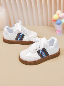 Fashionable Casual Baby Sneakers, Lightweight & Comfortable Unisex Kids Shoes - White - View 3