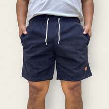 Kit 3 Bermuda Men's Mauricinho Textured Fabric Premium Shorts Casual Basic Gym Training - Màu xanh hải quân - Xem 10