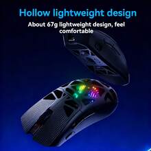 AULA SC620 Wireless Gaming Mouse, Three Modes 2.4GHz/USB-C/BT5.3 Computer Mouse, With 12000 DPI, Gaming Mouse, Programmable Macros, With Quick Fire Button, RGB, Suitable For Mac/Laptop/PC - View 11