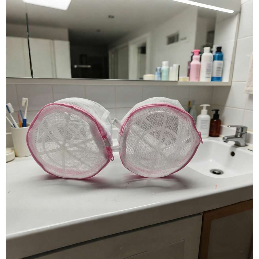 2/4pcs Zipper Bra Laundry Bags, Bra & Lingerie Care Wash Bags (Random Floral Pattern) - Multicolor - View 1