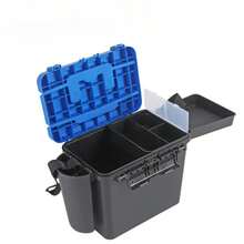 1 Pc Large Fishing Gear Lure Storage Box - Multifunctional Storage Case, Durable Plastic Material, Secure Locking Design, Waterproof And Moisture-Proof, Ideal For Hunting And Fishing Enthusiasts (Color Random) - Random Color - View 3
