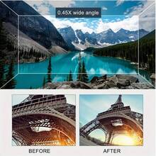 2-In-1 High Definition Mirrorless Camera Lens, 0.45x Wide Angle + Macro Dual Mode, Compatible With Mainstream Cameras - View 4