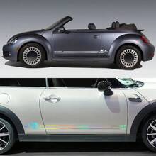 2PCS Car Door Stripe Stickers Vinyl Film Racing Style Decal For VW Beetle 2015 2009 Cabriolet Auto Tuning Accessories - Car Sticker - View 4