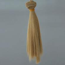 1pc Solid Color Straight Doll Wig, High Temperature Fiber DIY BJD Style Wig, Short Hair Wig, Black/Multiple Colors, Horizontal Length 1m, Vertical Length 15cm - Multicolor - View 15