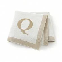 1pc 26 Letter Knitted Baby Blanket, Minimalist Casual Infant Throw Blanket, Suitable For All Seasons - Off-white - View 15