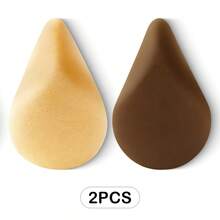 2/4/8Pcs Irregular Double Pat Makeup Sponge Black & Beige Combo Latex-Free Flawless Finish Beauty Sponge For Daily Commute Party Makeup Beginner Friendly - Multicolor - View 11